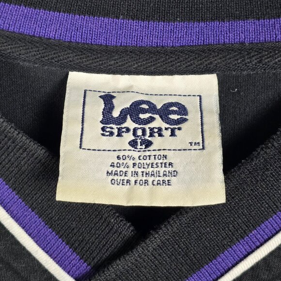 Vintage Lee Sport NBA Los Angeles Lakers Basketball Mens Large Black T Shirt - Picture 3 of 5